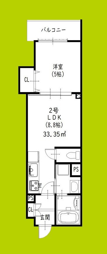 クリエオーレ藤阪東町Ⅱ 間取り