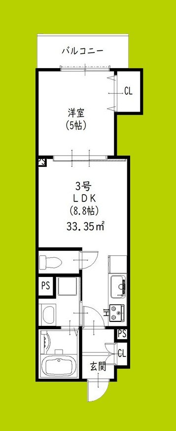 クリエオーレ藤阪東町Ⅱ 間取り