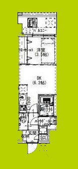 Alivis浪速東SoL TERRACE 間取り