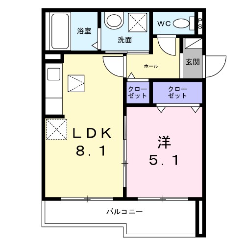 エスポアール上山手 間取り