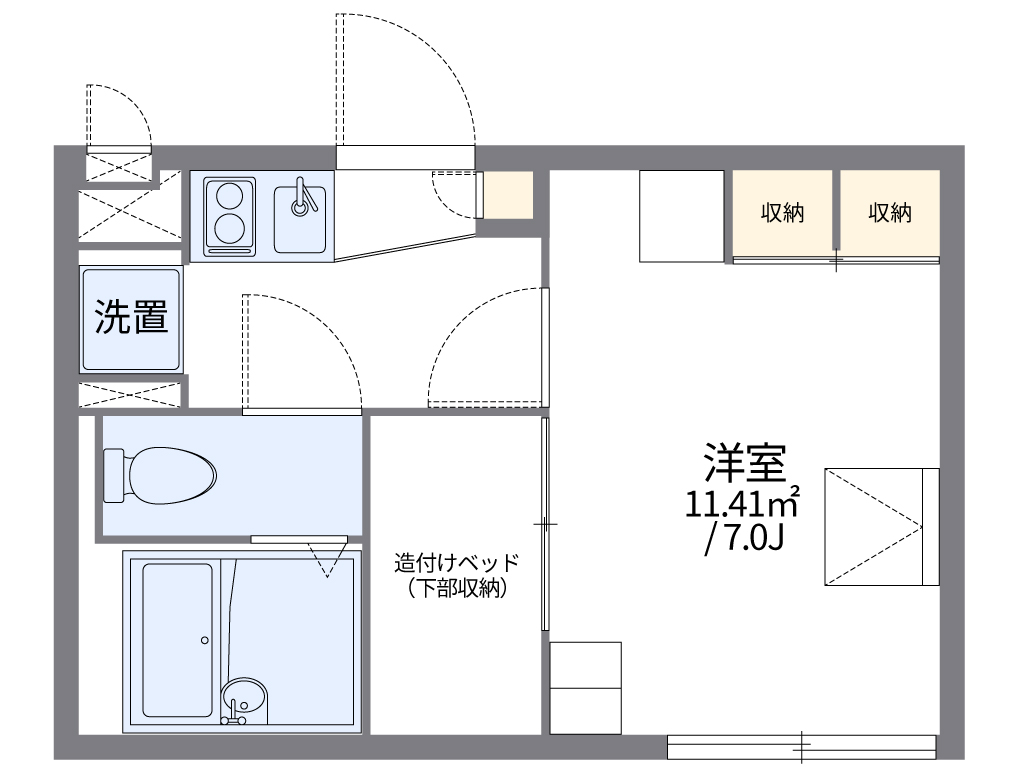 レオパレスＮＫサウスキャッスル 間取り