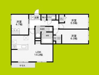 ハイテラス千里山 間取り