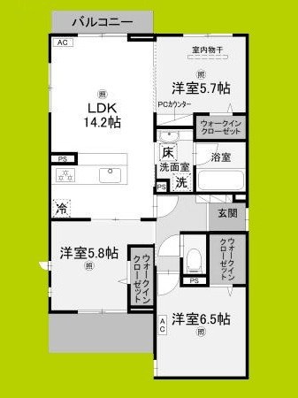 フォレストガーデン北花田 間取り