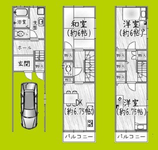 中浜3丁目貸家 間取り