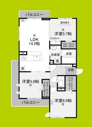 フォレストガーデン北花田 間取り