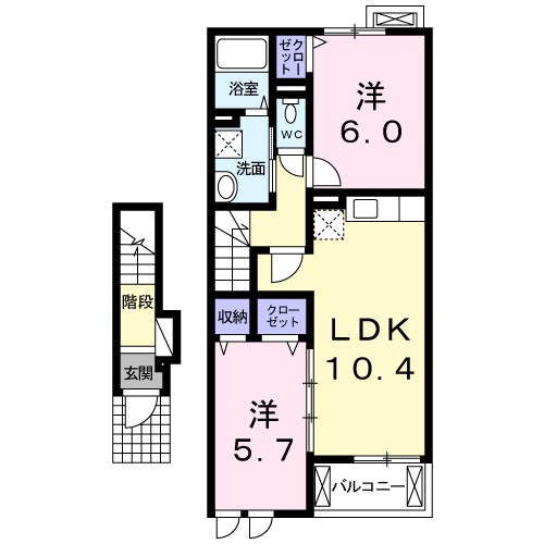 アンソレイエ　忍ヶ丘 間取り