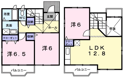 ユタカハイツ加賀田Ｂ棟 間取り