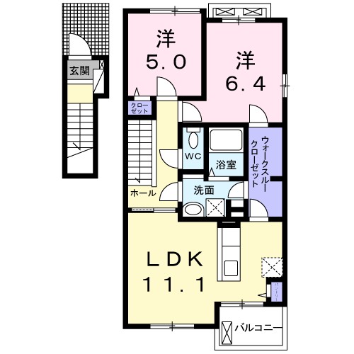 コージーコート枚方　Ⅰ 間取り