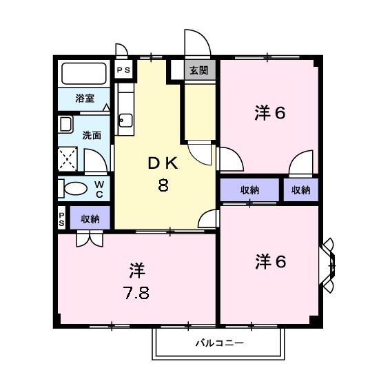 シャンパ－ニュ１番館 間取り