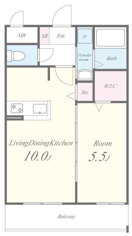 THE TERRACE天王寺 MK 間取り