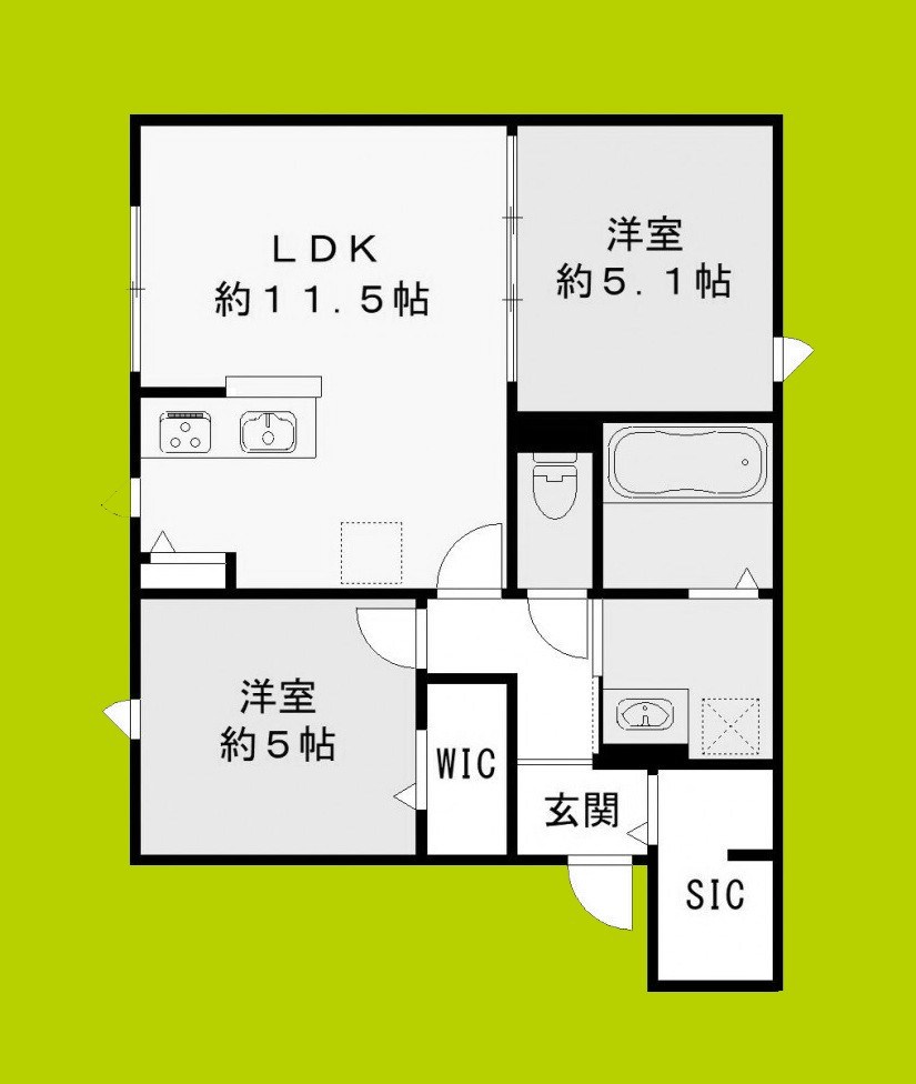 ユアメゾン 富松 間取り図