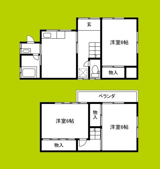 喜連3貸家 間取り