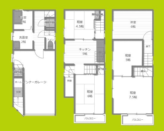 瓜破東3丁目戸建 間取り