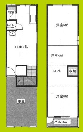 中通堀川貸家 間取り
