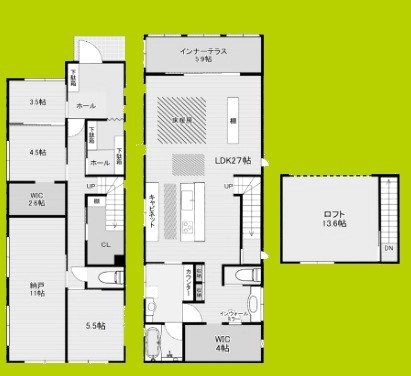 岡口邸南田辺　 間取り
