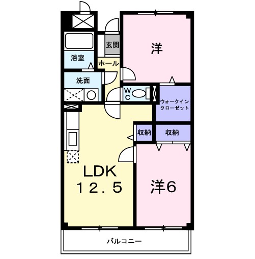 エーヴィヒ畠中Ⅰ 間取り