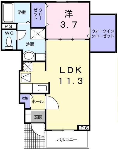 メゾン　ソレイユ 間取り