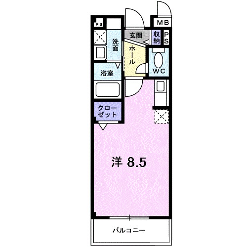 ハイツ　北三国 間取り