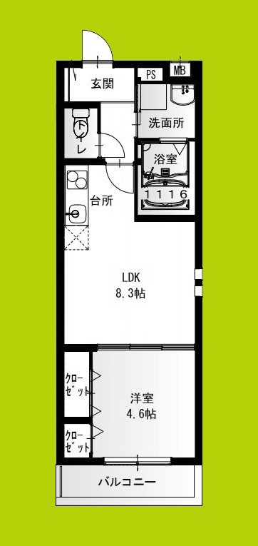 フジパレス百舌鳥駅東 間取り図