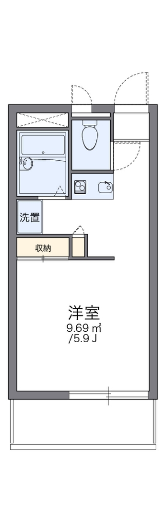 レオパレスエスパシオ２１Ｂ 間取り