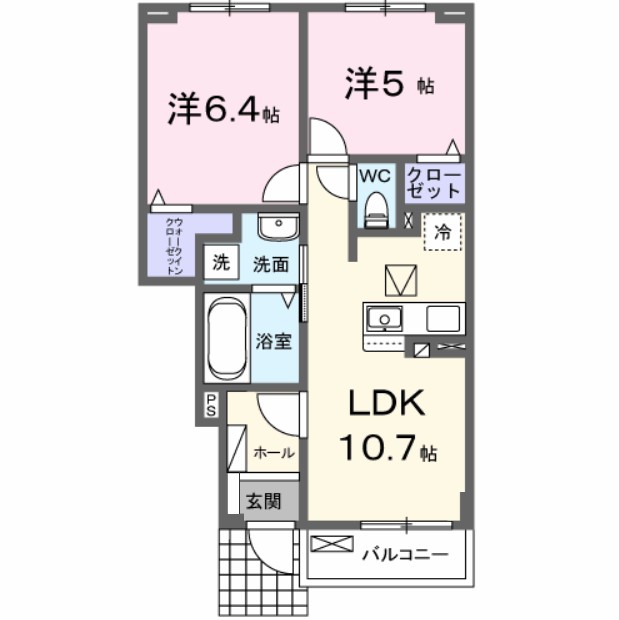 クラール倉治Ｂ 間取り
