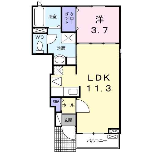 サニークレールＡ棟 間取り