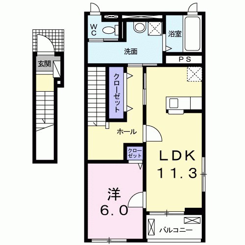 グランツ中野西　Ａ棟 間取り