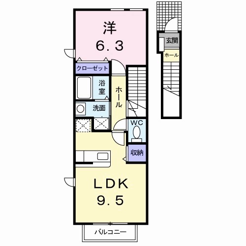 ディアコート・Ｆ 間取り