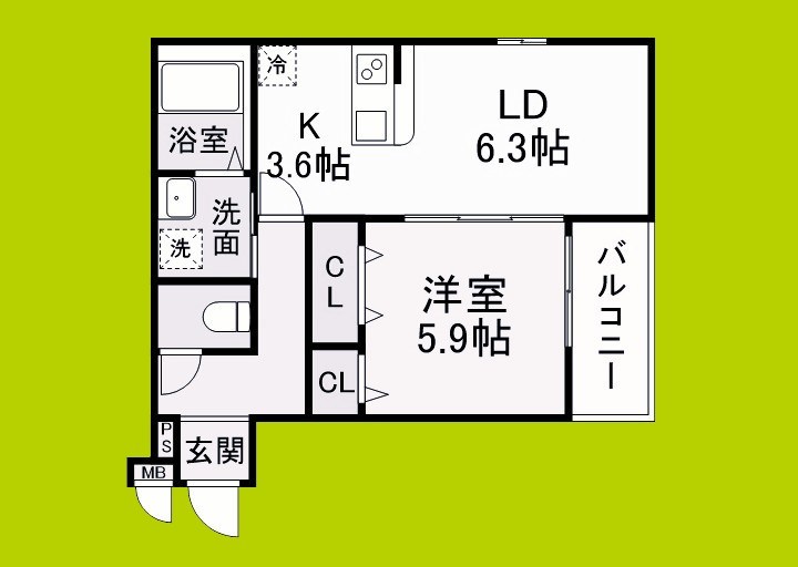 グランシールⅢ番館 間取り図