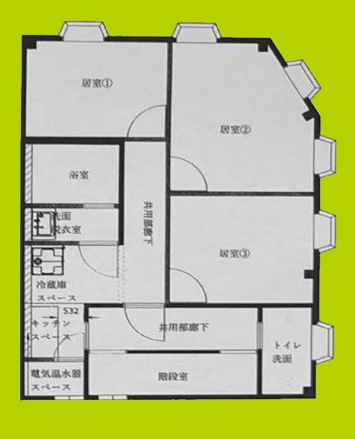 桃谷一戸建て2階部分 間取り