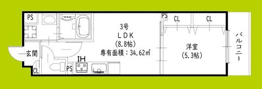 ピレーネ一津屋 間取り