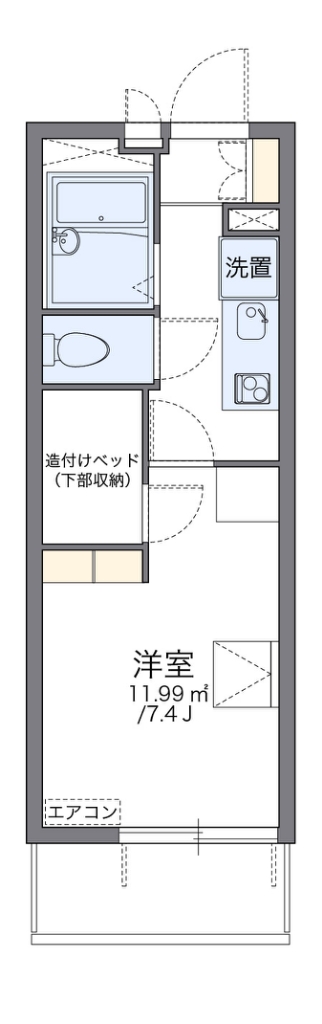 レオパレスアブリール３番館 間取り