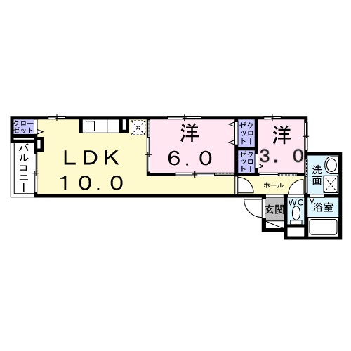 ヴィラ　　オーブ　－　Ｋ 間取り