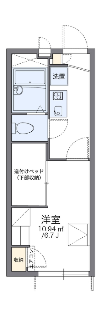 レオパレスシルク立花 間取り