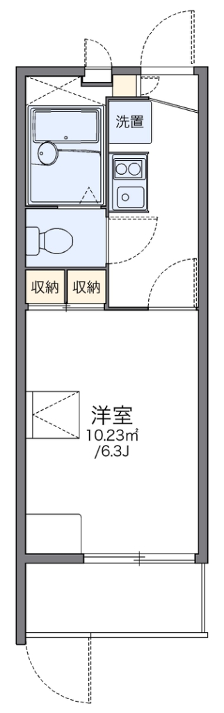 レオパレスヴァーグ難波 間取り