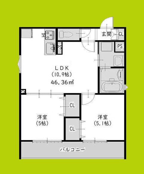 クリエオーレ打越町 間取り