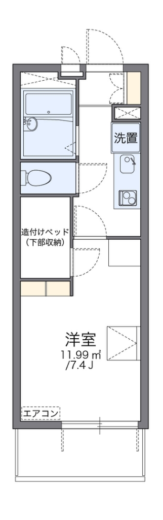 レオパレス鳴尾Ａ 間取り