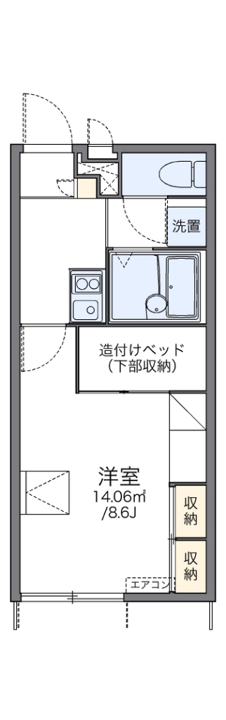 レオパレスレインボー松ヶ丘 間取り