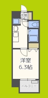 プレサンス上町台東平 間取り