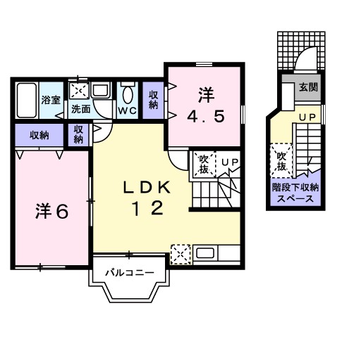 ハイツ　ハピネス 間取り