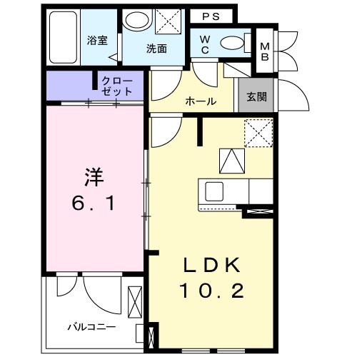 ロン・ボヌール　弁天池公園　Ⅰ 間取り