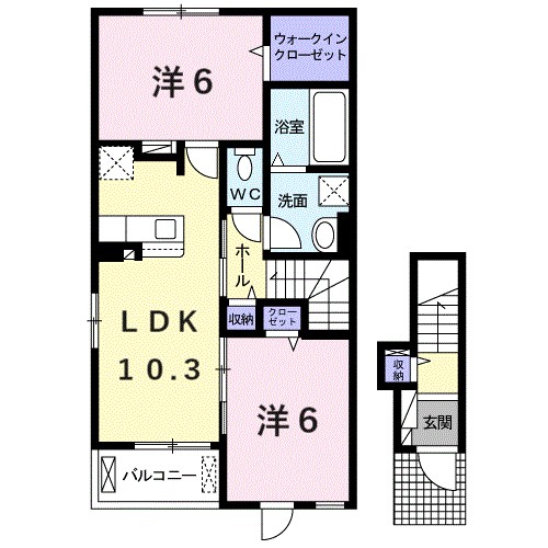 ポンテ　アルト　深井　ウノ 間取り