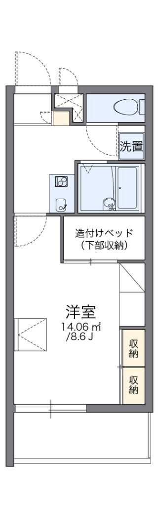 レオパレスプロスペラーＫＯＫＡＤＯ 間取り