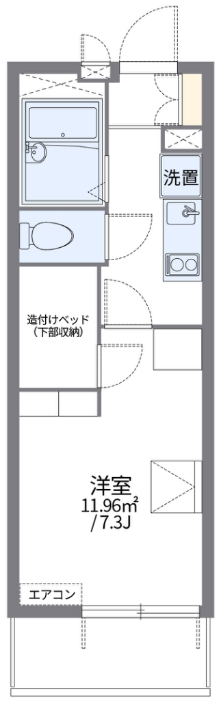 レオパレス逢阪 間取り