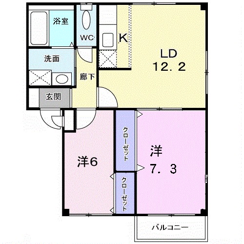 ファミーユ津久野 間取り