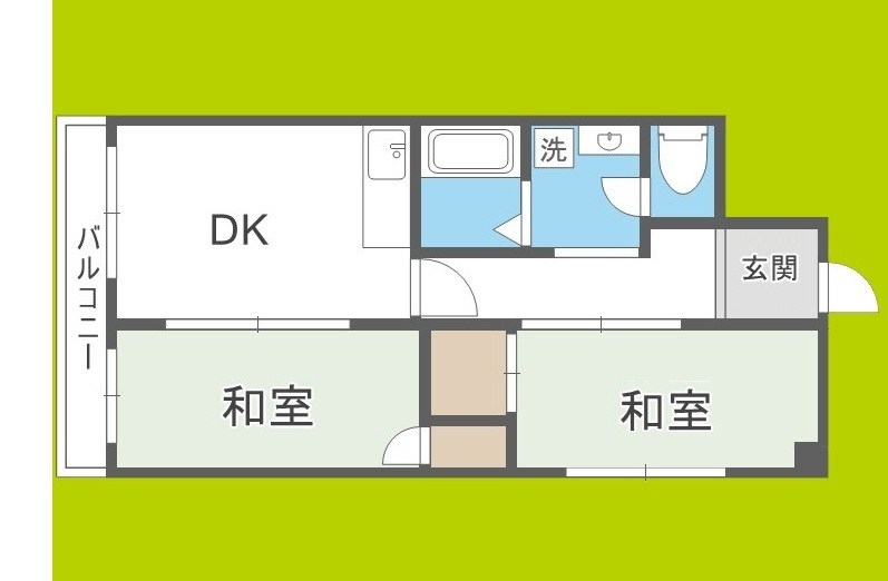 第二長吉コーポ 間取り