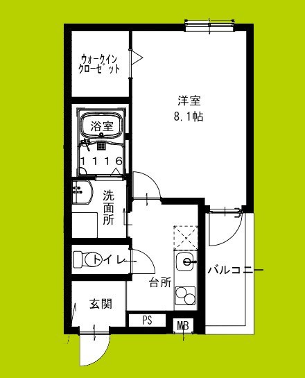 フジパレス今川公園東Ⅱ番館 間取り図