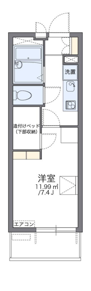 レオパレス勝山 間取り
