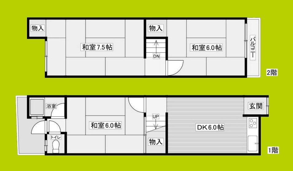 御幣島5丁目貸家 間取り