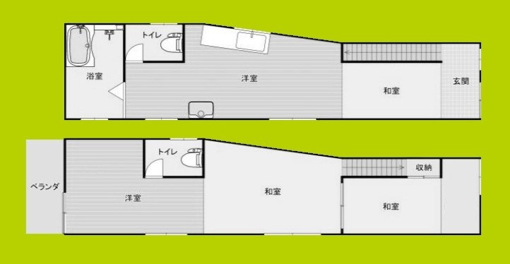 伝法戸建て貸家 間取り